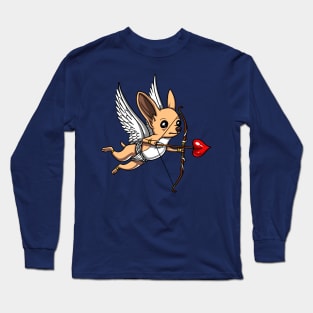 Chihuahua Dog Cupid Valentines Day Cute Pet Long Sleeve T-Shirt